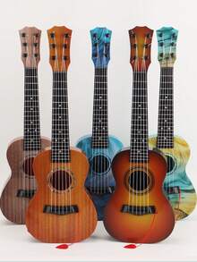 1 Bộ đàn guitar mini 54 inch, đàn ukulele mini 4 dây vân gỗ gradient, đàn guitar 4 dây nhỏ gọn, nhạc cụ dây di động phù hợp cho người mới bắt đầu. - Nhiều màu - Xem 4