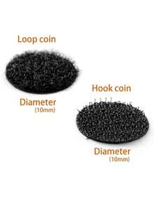 30对/50对/100对黑色或白色自粘圆形魔术贴，点状胶粘钩环，透明圆形粘胶底座，双面强力魔术贴，适用于学校教室幼儿园静音书、办公室、家庭等场所。 - 多款式 - 查看 9