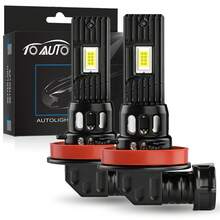 TOAUTO 2 bóng đèn pha LED H4 80W 20000LM 9005 9006 H11 H7 Đèn pha LED dạng tuabin không quạt Chùm sáng xa gần Chip 7035 - A - Xem 11