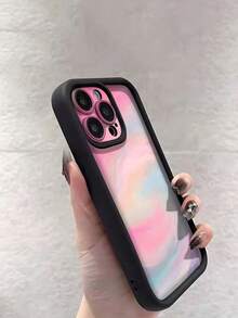 1pc Dreamscape Gradient Pattern TPU Soft Phone Case, Shock Proof, Compatible With Apple Phones Waterproof Anti-Fall Scratch Resistant,International Version, Not The Domestic Version - Mẫu 1 (1 cái) - Xem 5