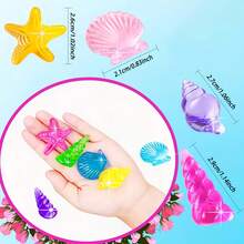 30 Pieces Of Colorful Artificial Decorative Shells, Creative Transparent Crystal Decorations For Fish Tanks And Pools, Starfish, Shells, Beach Scenery, DIY Decorations For Parties And Events, Fish Tank Arrangements - View 4