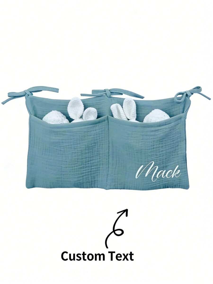 1pc Personalized Baby Diaper Caddy, Embroidered Portable Diaper Organizer, Suitable For Baby Clothes, Diapers, Wipes, Outdoor Shower, Home Decor Gift Back To School,Party Favors For Kids , Travel-Friendly, Birthday Gift - Multicolor - View 1