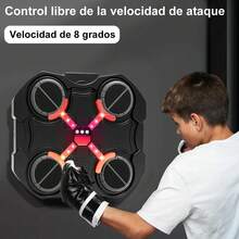 Diana de boxeo de pared con música popular para uso doméstico, entrenamiento inteligente Bluetooth, diana de boxeo, elegante para los entusiastas del fitness en el hogar y al aire libre. - Negro - Ver 2