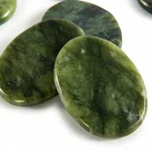 2 piezas Almohadillas de masaje de ojos con piedras frías y calientes, 3*4cm rosa y verde, cuidado de la piel facial - Verde - Ver 2