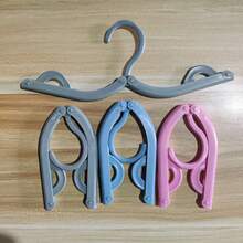 10pcs Foldable Travel Hangers, Lightweight Plastic Hangers, Portable Folding Travel Hangers - Ergonomic Space-Saving Foldable Hangers, Durable Plastic Hangers For Suitcase, Wardrobe Organization And Travel Essentials, Luggage Accessories, Collapsible Hangers, Lightweight Hangers (Random Color And Style) - Multicolor - View 11