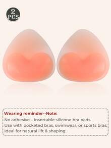 2pcs Silicone Breast Petals, Small Bust Enhancing Invisible Bra Pads, Waterproof Swimsuit Bikini Inserts - Multicolor - View 14