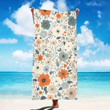 1pc Super Soft Floral Pattern Beach Towel, Suitable For Beach, Pool Party, Vacation - Beach & Pool Accessories - Style4 - View 2