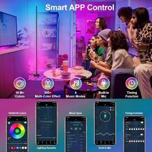 1/2个USB落地灯，1000流明LED角度灯，兼容SmartThings、Alexa和Matter，现代落地灯，支持音乐同步和1600万种DIY颜色，稳固底座，适用于卧室、客厅、游戏室 - 圓底座APP款 - 查看 3