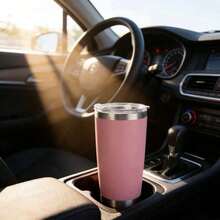 大容量啤酒杯，冷热保温，车载杯，便携随行杯 - 淺粉色 - 查看 2