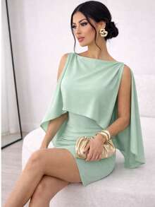 Evening Wedding Party Dress And Blouse Set - 淺綠色 - 查看 8
