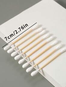 1000 que tăm bông và que tre hai đầu, dùng để vệ sinh tai và mũi, trang điểm và chăm sóc cá nhân, que gỗ hai đầu, que tre trang điểm hai đầu hợp vệ sinh, làm sạch tai, tẩy trang son môi, chăm sóc gia đình và cá nhân (Đóng gói ngẫu nhiên) - Nhiều màu - Xem 10