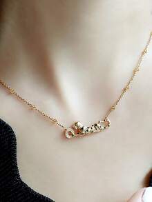 1pc S925 Sterling Silver Unique Fashionable Luxury Cheetah Pendant Necklace For Women, Personalized European And American Versatile Delicate Small Leopard Clavicle Chain, Sweater Chain - Animal - View 2