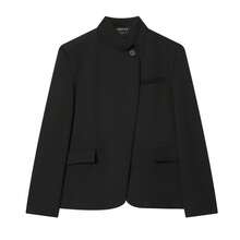 Camellia Spring New European And American Style Blended Fabric Blazer For Women Black Fall - Black - View 3