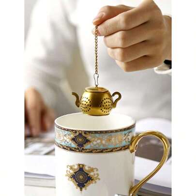 1pc Stainless Steel Tea Strainer, Tea Leaf Filter Back To School