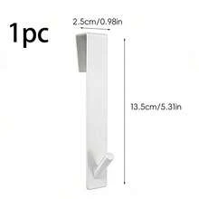 1 件门上衣架，壁挂式衣架，衣架挂钩，储物架，门后储物整理架，适用于卧室和浴室 - 白色 - 查看 17