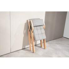 Homefun With Padded Folding Chair, Two-Piece Wooden Padded Folding Chair Set, Portable Folding Dining Chair For Entertaining Guests, Kitchen, Office, Wedding And Party, Gray - 卡其色 - 查看 4