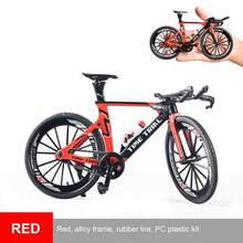 1:10 合金山地车模型、公路车模型、创意骑行配件、静态展示、骑行爱好者收藏礼品 - 紅色 - 查看 7