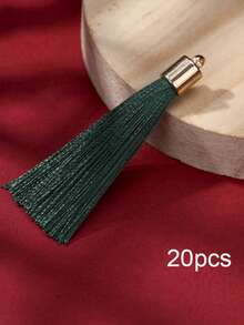 20pcs Metal Weighted Tassel Decorations - Smooth Vertical Tassels Suitable For DIY Phone Straps, Earrings And Clothing Accessories, Elegant Tassel Pendants For Handicrafts - Imitation Metal Weight Tassel - View 9