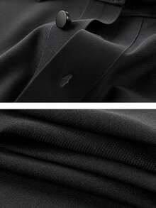 1 chiếc áo polo nam cổ điển mùa hè - tay ngắn có cổ cài nút, phù hợp cho phong cách công sở thường ngày và mặc thể thao hàng ngày - màu đen - Xem 7