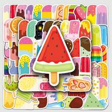 50 Popsicle Cartoon Graffiti Summer Style Fresh DIY Milk Tea Cup Mobile Phone Case Computer Waterproof Sticker - Multicolor - View 1
