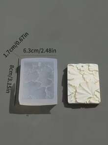 1个雏菊蜡烛硅胶模具，香石石膏挂盘模具，DIY手工蜡烛片，银杏叶硅胶模具 - 雛菊花方形掛牌模具 - 查看 2