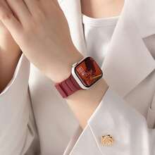 1条磁性硅胶表带，兼容 42/44/45/46/49mm，适用于 Ultra/11/10/9/8/7/6/5/4/3/SE，时尚、柔软、舒适、防水，强磁性硅胶表带，易于佩戴，贴合手腕 - 42/44/45/49/S10-46mm - 查看 7