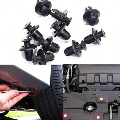 Bộ 100 kẹp đa năng cho xe hơi - Bao gồm ốc vít lắp đặt cho cản trước, chắn bùn, tấm cửa, phụ kiện trang trí xe hơi - Phụ kiện nội thất bằng nhựa, vật tư ô tô, phụ tùng ô tô