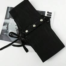 1pc Women's Renaissance-Style Sexy Black Lace Waist Belt, Suitable For Halloween Party Or Daily Commute Outfit - Black - View 5