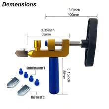 1 chiếc máy cắt kính và gạch cầm tay 2 trong 1, dụng cụ cắt gạch men đa chức năng với đầu cắt kính, thân máy bằng hợp kim nhôm, kích thước 3,94 inch, kèm bộ gioăng bịt kín khe hở. - A - Xem 10