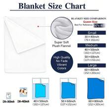 Nap Blanket P-Plim P-Plims Lovely Warm Knee Bed Fleece Camping Custom Sofa Winter  Fluffy Soft Blankets Microfiber Bedding - 如圖所示 - 查看 3