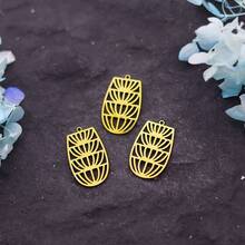 3pcs/Lot Stainless Steel Geometric Hollow Pendant DIY Jewelry Making Accessory For Earrings Necklace - Geometry - View 1
