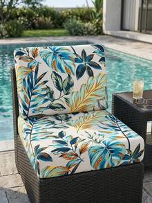 1 chiếc vỏ gối sofa bằng lụa in họa tiết lá nhiệt đới, độ co giãn cao, chống bụi, có thể giặt được, phù hợp cho ban công, sân vườn, hồ bơi và nhiều dịp khác, bán lẻ từng chiếc. - Nhiều màu - Xem 11