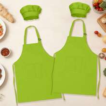 Set de 2 piezas Delantal y gorro de chef para niños, delantal infantil ajustable con 2 bolsillos para niños y niñas, adecuado para cocinar, aula, hornear, pintar, manualidades, BBQ y otras actividades, DIY, fiesta, edades 6-13 - Multicolor - Ver 24