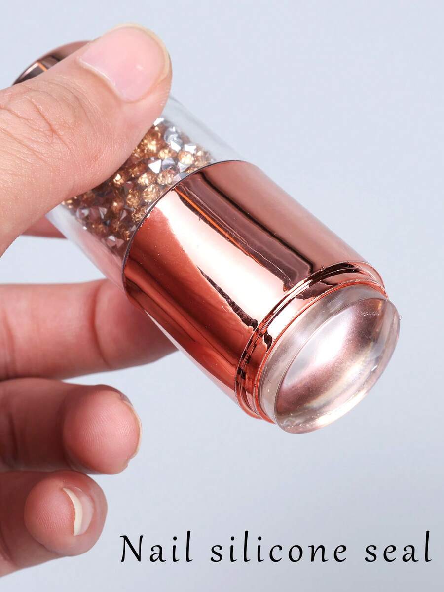 1 khuôn dập móng tay silicon hai lớp, dụng cụ đẩy và gạt móng tay silicon trong suốt và trắng, thích hợp cho bộ dụng cụ tự làm móng kiểu Pháp, bộ dụng cụ dập móng nghệ thuật, dụng cụ làm móng cho mùa tựu trường, dụng cụ làm móng. - Rượu sâm banh - Xem 1