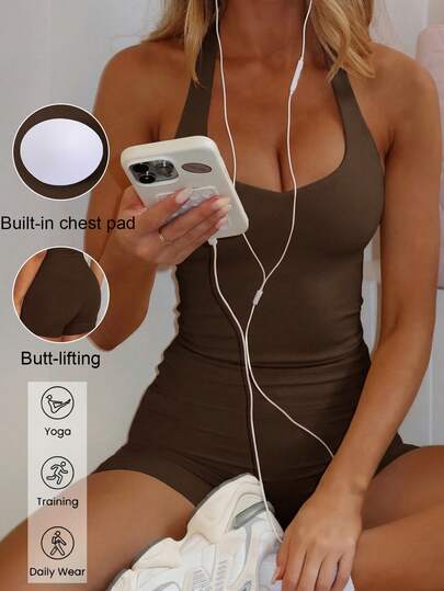 GAOVOT Conjunto de 2 piezas de mujer de verano, informal y sexy, con top tipo camiseta y shorts ajustados de cintura alta, adecuado para correr, entrenamiento, yoga, fitness