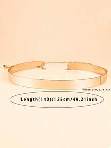 1 Dây thắt lưng có thể điều chỉnh màu vàng bóng cho nữ, trang trí ngoài trời, tiệc tùng, thắt lưng thường ngày, thích hợp làm quà tặng Giáng sinh, mùa hè, mùa thu, mùa đông, Halloween - Vàng - Xem 10