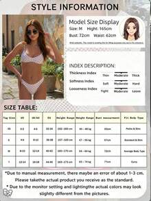 Bộ bikini chấm bi cổ chữ V với dây đeo điều chỉnh được, kiểu dáng Bohemian, thích hợp cho kỳ nghỉ biển. - Nhiều màu - Xem 6