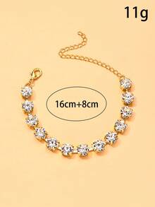 1件装时尚水晶镶嵌夸张手链，女士日常佩戴 - 手鍊 - 查看 3