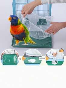 Tấm lót chuồng thú cưng có thể mở rộng, tấm lót khay vệ sinh chuồng thú cưng bằng nhựa trong suốt co giãn, dễ dàng thu gom chất thải trong chuồng thú cưng, dễ dàng vệ sinh, đồ dùng cho thú cưng nhỏ, màng lót chuồng chống rò rỉ, hộp vệ sinh cho mèo, tấm lót đi tiểu cho chó, tấm phủ vệ sinh, thích hợp cho thỏ, chim, mèo, v.v. - trắng - Xem 10