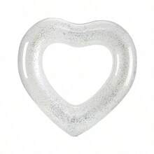 1pc Adult Inflatable Pool Float, Swimming Pool Beach Lake River Party Decor Toy, Fun Floating Device For Swimming Pool, Heart-Shaped Summer Swim Ring, Adult Water Beach Party Supplies, Attractive Water Photography Swimming Ring, Pool Inflatable, Beach Essentials, Pool Float - Clear - View 14