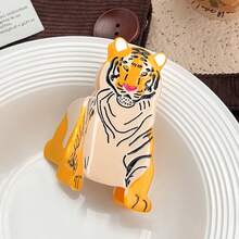 Fashionable New Acetate Animal Tiger, Kangaroo, Dinosaur, Leopard Hair Clips, Creative Niche Design Claw Ponytail Clips, Beautiful Gift,Summer,Holiday,Travel Summer Hair Accessories Beach Claw Clips Vacay Hair Claws,Festival,Birthday - Multicolor - View 8