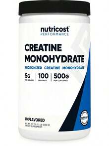 Creatina monohidrato micronizada en polvo 500G, 5000mg por porción (5g) - 100 porciones, 500g - Otros - Ver 1