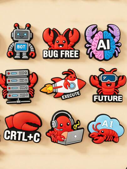 16pcs AI-Themed Shoe Charms, Suitable For Shoe DIY Accessories, Made Of PVC Material, Ideal Gift For Christmas, Valentine's Day, AI Enthusiasts, Classroom Activities, Parties And Birthdays