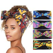 Băng đô bản rộng họa tiết châu Phi cổ điển dành cho nữ, băng đô turban thắt nút phong cách boho co giãn cho tóc tết, tóc xoăn, thể thao, yoga, salon, trang điểm và sử dụng hàng ngày. Phụ kiện tóc mùa hè, băng đô thể thao, băng thấm mồ hôi khi đạp xe. - Nhiều màu - Xem 2