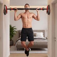 Längenverstellbare Klimmzugstange Für Horizontales Training – Ideal Für Latzug & Trizepsstrecken, Robustes Heim-Fitnessgerät Für Oberkörperübungen - A - Übersicht 2