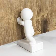 1/3 buah Penahan Pintu Lucu, Penahan Pintu Anti Selip untuk Bagian Bawah Pintu, Penahan Pintu Dekoratif untuk Lantai Rumah dan Kantor, Menjaga Pintu Tetap Terbuka - Putih - View 2