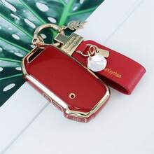 1个高端TPU钥匙扣保护套，适用于起亚索兰托、狮跑、K5、K2、KX3、K4、KX5、KXCross、福瑞迪、赛拉图、赛拉图、锐欧、尼罗，包含1个可爱的钥匙扣配件 - 麥穗貝殼扣 - 查看 10