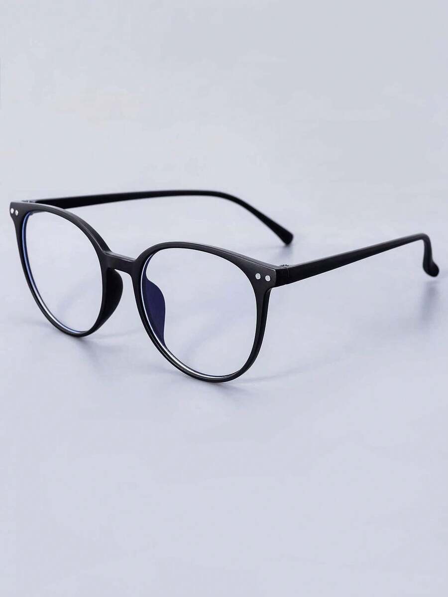1 Cặp kính gọng vuông bằng nhựa dành cho nam, kiểu dáng cổ điển retro, đính đá, trong suốt. - Nhiều màu - Xem 1