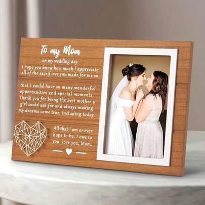 复古深色木质纪念相框，心形家庭纪念相框，墙面装饰家居饰品相框