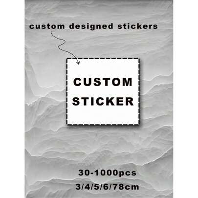 Nhãn dán tùy chỉnh số lượng lớn, 30-1000 miếng dán vinyl chống thấm nước nhiều kích cỡ, nhãn dán logo tùy chỉnh cho doanh nghiệp nhỏ, quà tặng đám cưới, trang trí tiệc và đồ thủ công DIY, tải lên thiết kế của riêng bạn